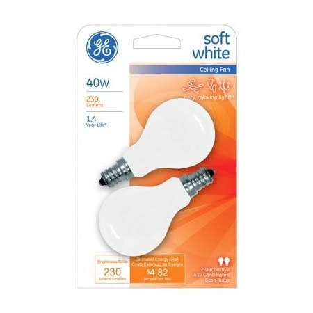 Current GE2PK 40W WHT Fan Bulb 71394